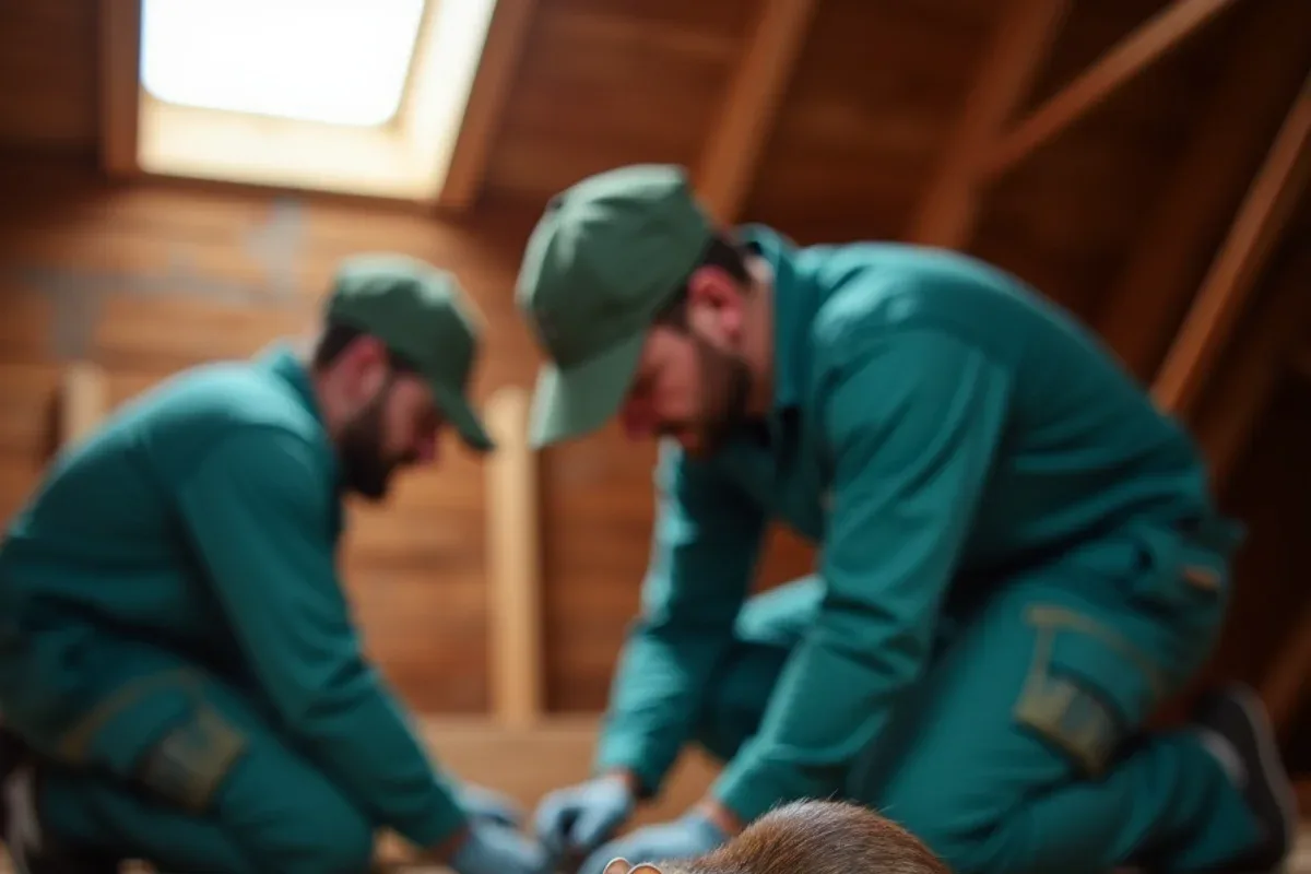 Setting rodent traps and sealing entry points in a Hayden, IN attic