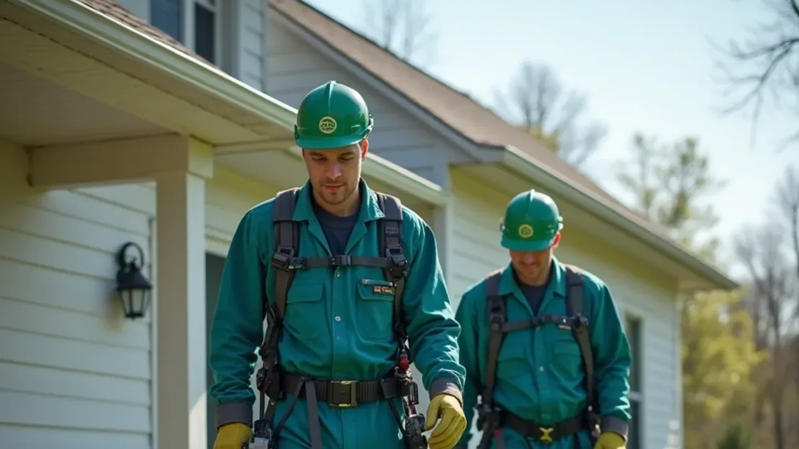 Miller's pest control technician at a home in Hayden, IN