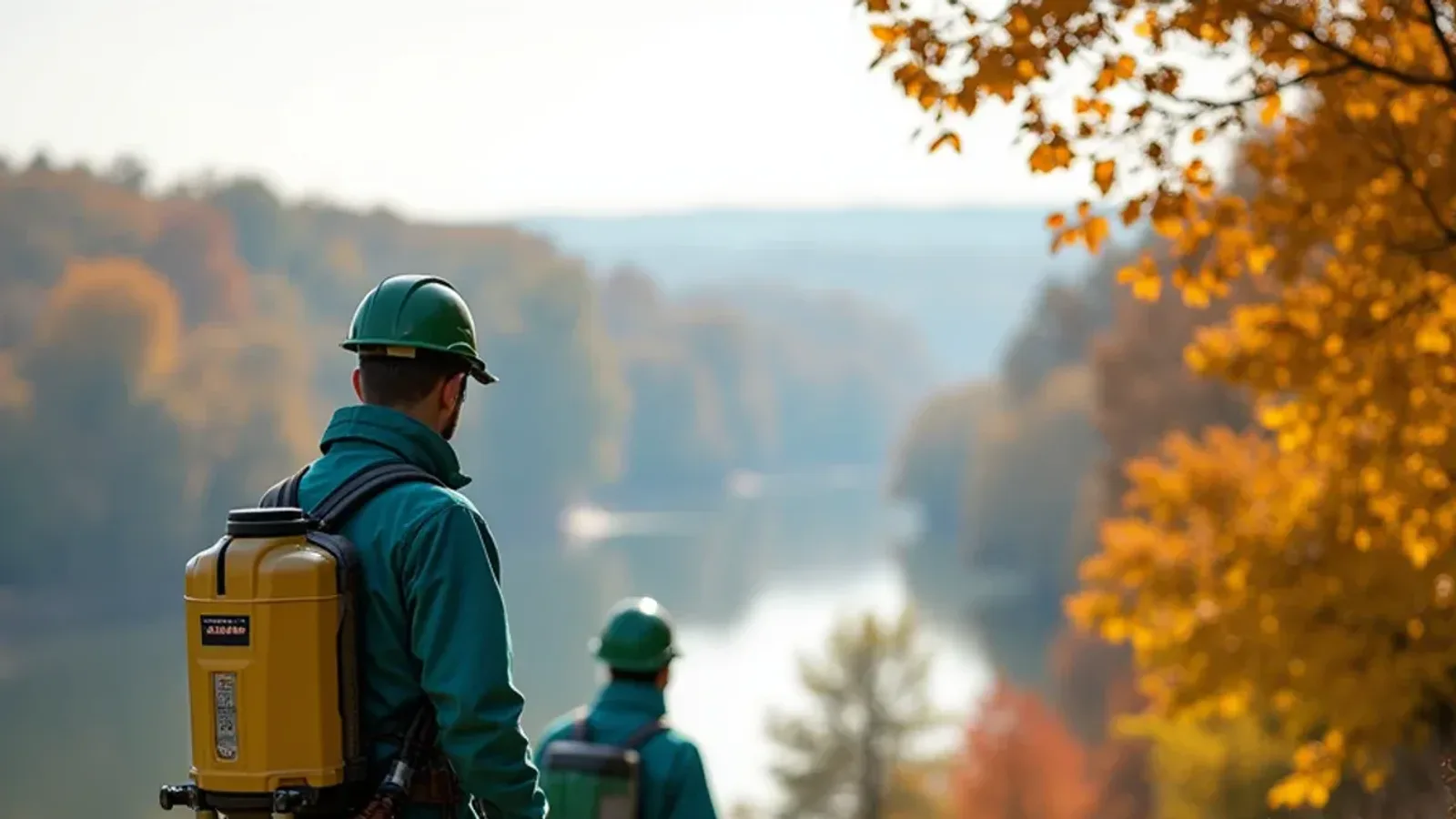 Fall color on the bluffs near Hanover College above the Ohio River in Hanover, IN