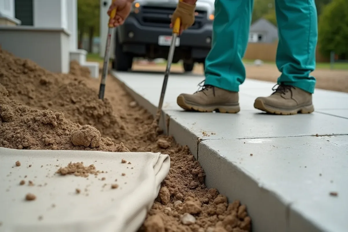 Slab edge and foundation of a rebuilt home in Holton, IN where termite protection matters