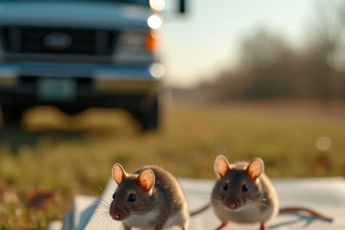 Field mice moving toward a Jennings County farmhouse after the fall harvest